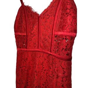 Express - Red Lace Tank Top Dress - Women's Size 4